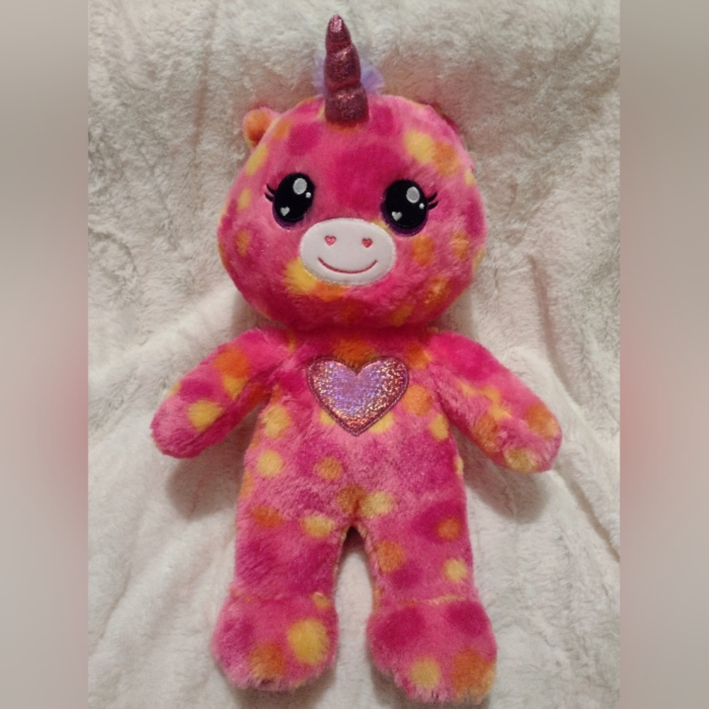Build A Bear Heartables Unicorn Pink Dottie Stuffed Plush BRAND NEW WITH TAG